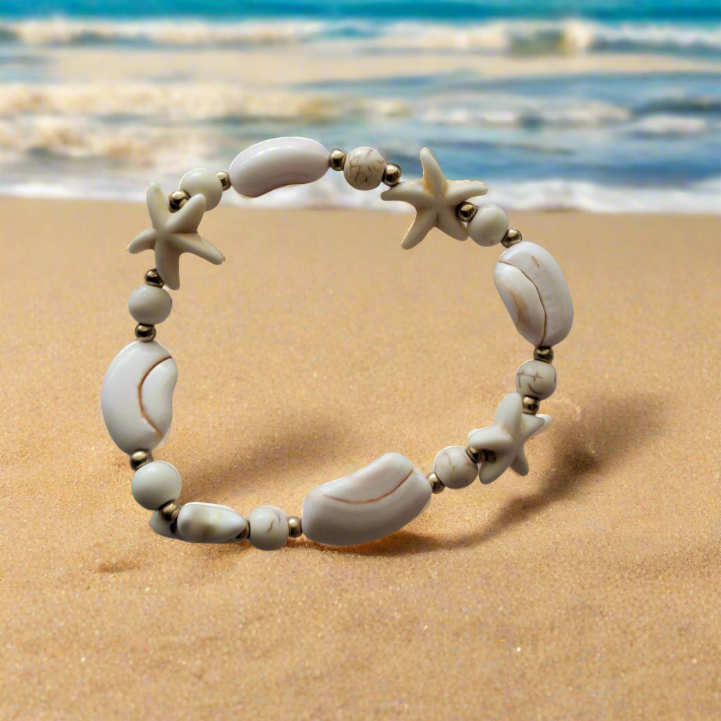 Kids White Shell Bracelet Set Style # 1040