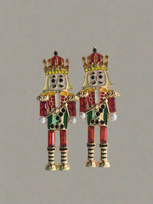 Red Nutcracker Earrings Style #1189