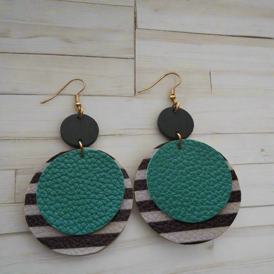 Dark Teal Earrings Style # 506