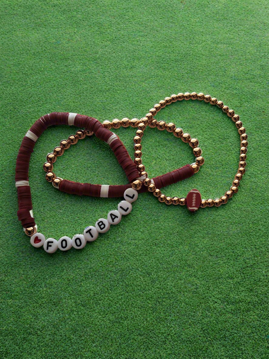 Football Bracelet Set Style # 1118