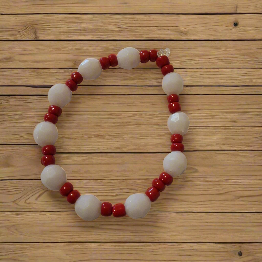 Kids Red and White Bracelet Style # 36