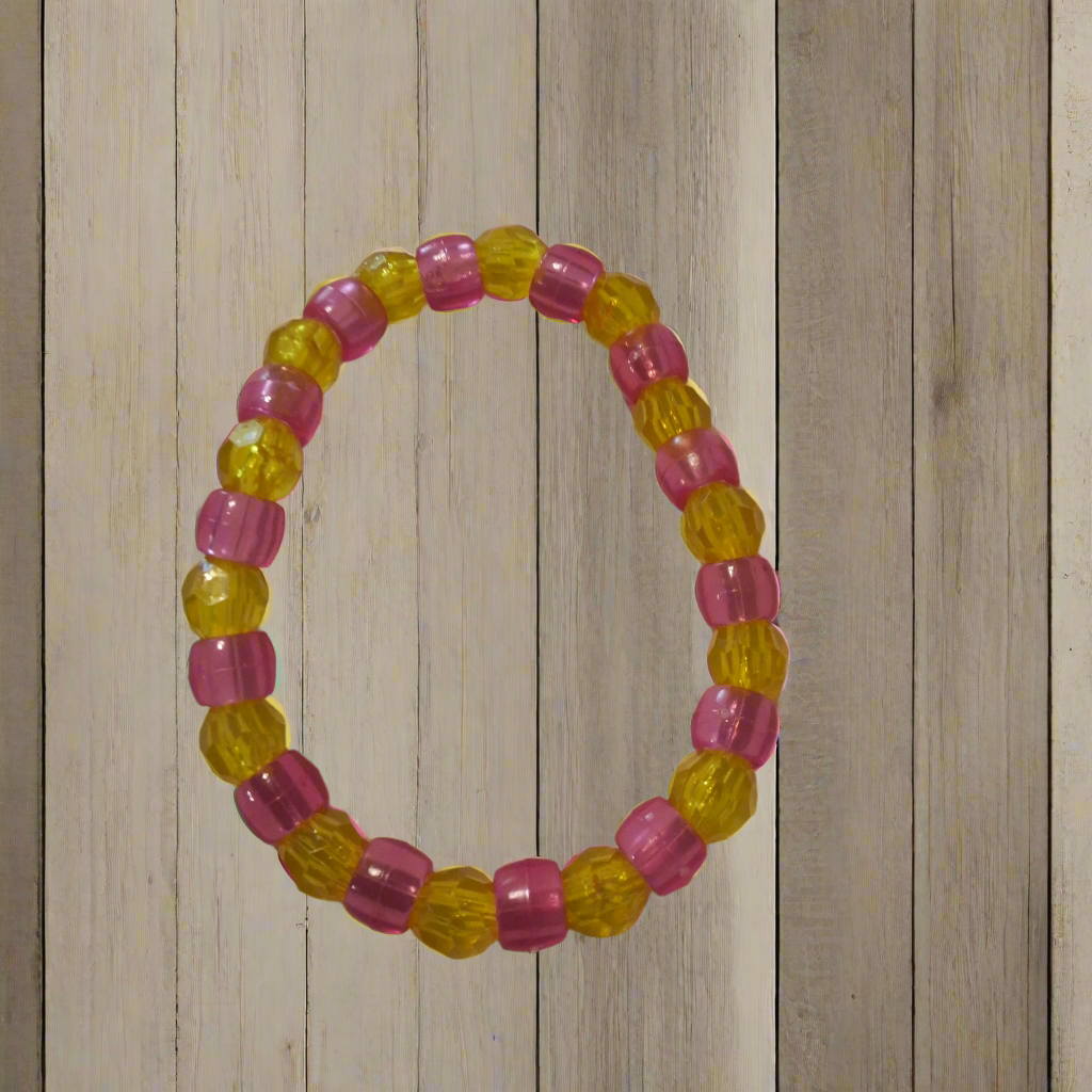 Kids Pink and Yellow Bracelet Style # 12