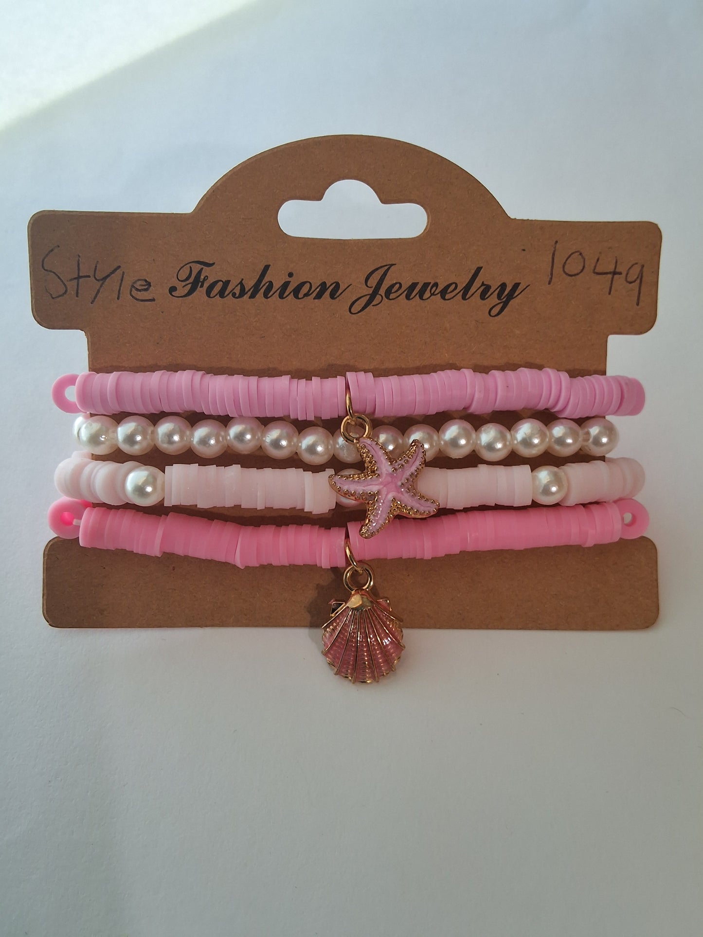 Pink Beach Bracelet Set Style # 1049