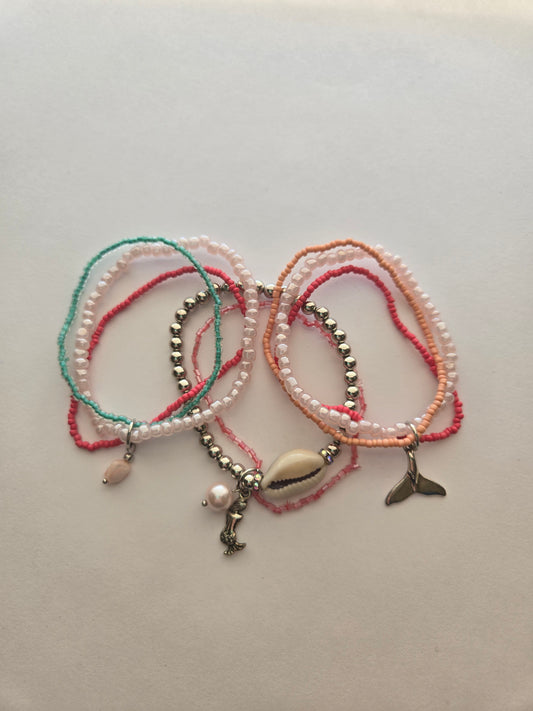 Multi-color Beach Bracelet Set Style # 974