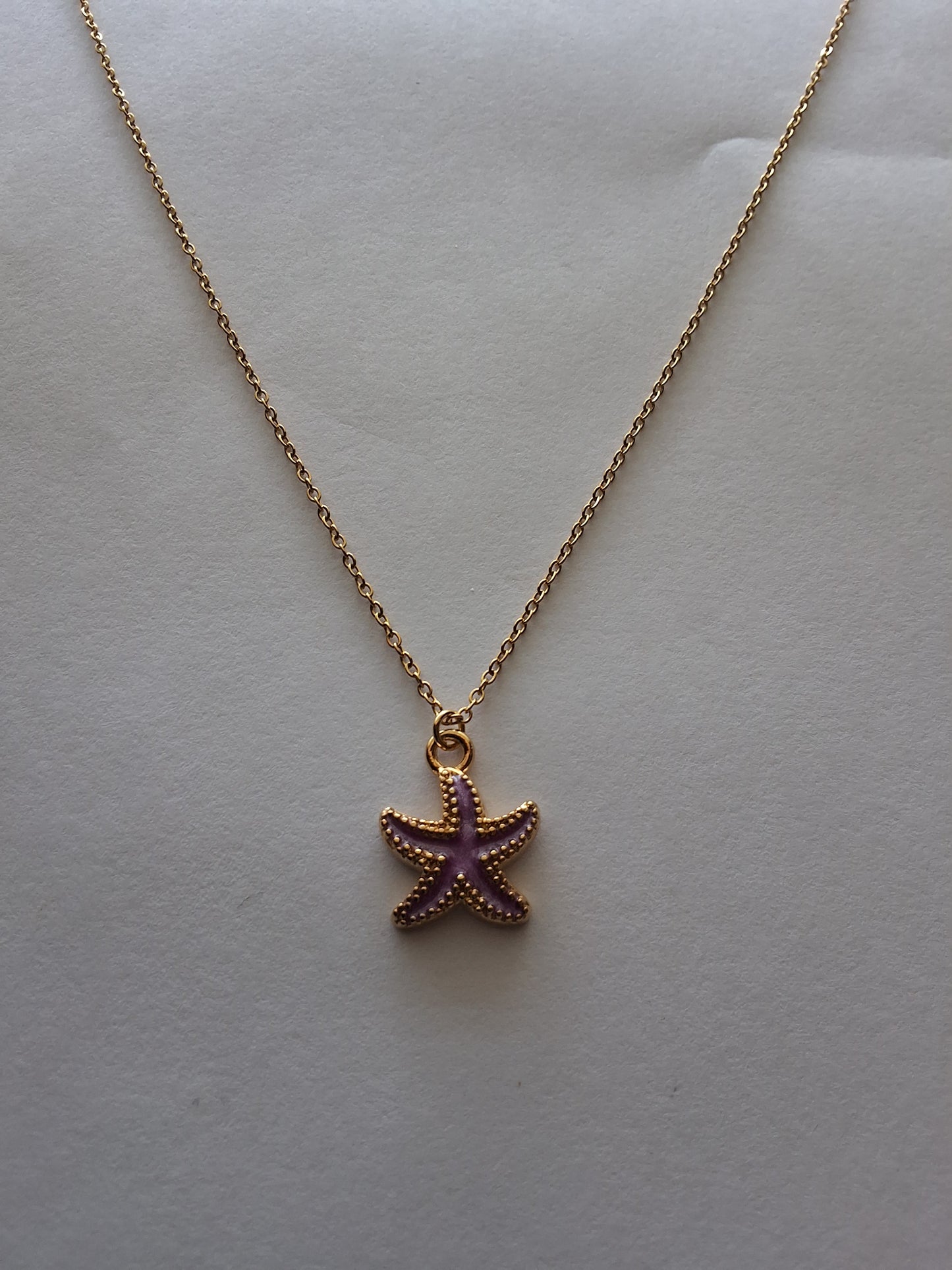 Purple Starfish Necklace Style # 1054