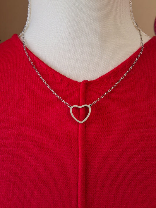 Silver Heart Necklace Style # 1221