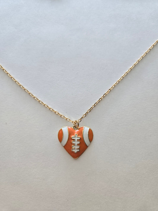 Orange Heart Necklace Style # 1322