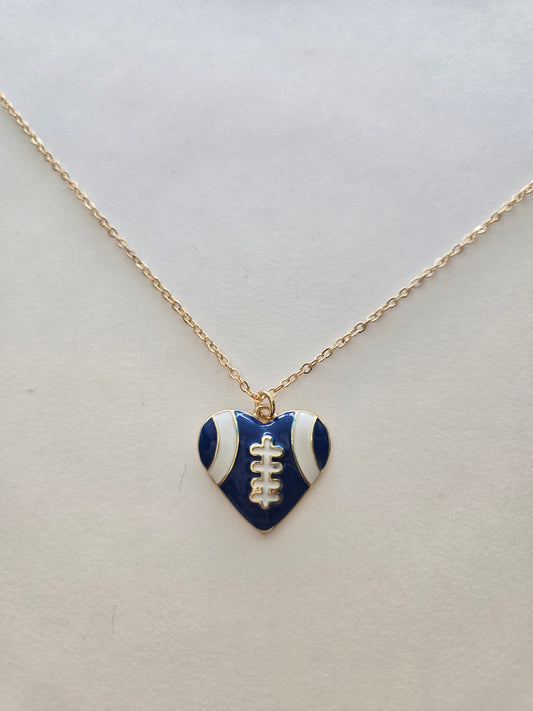 Blue and White Heart Necklace Style # 1320