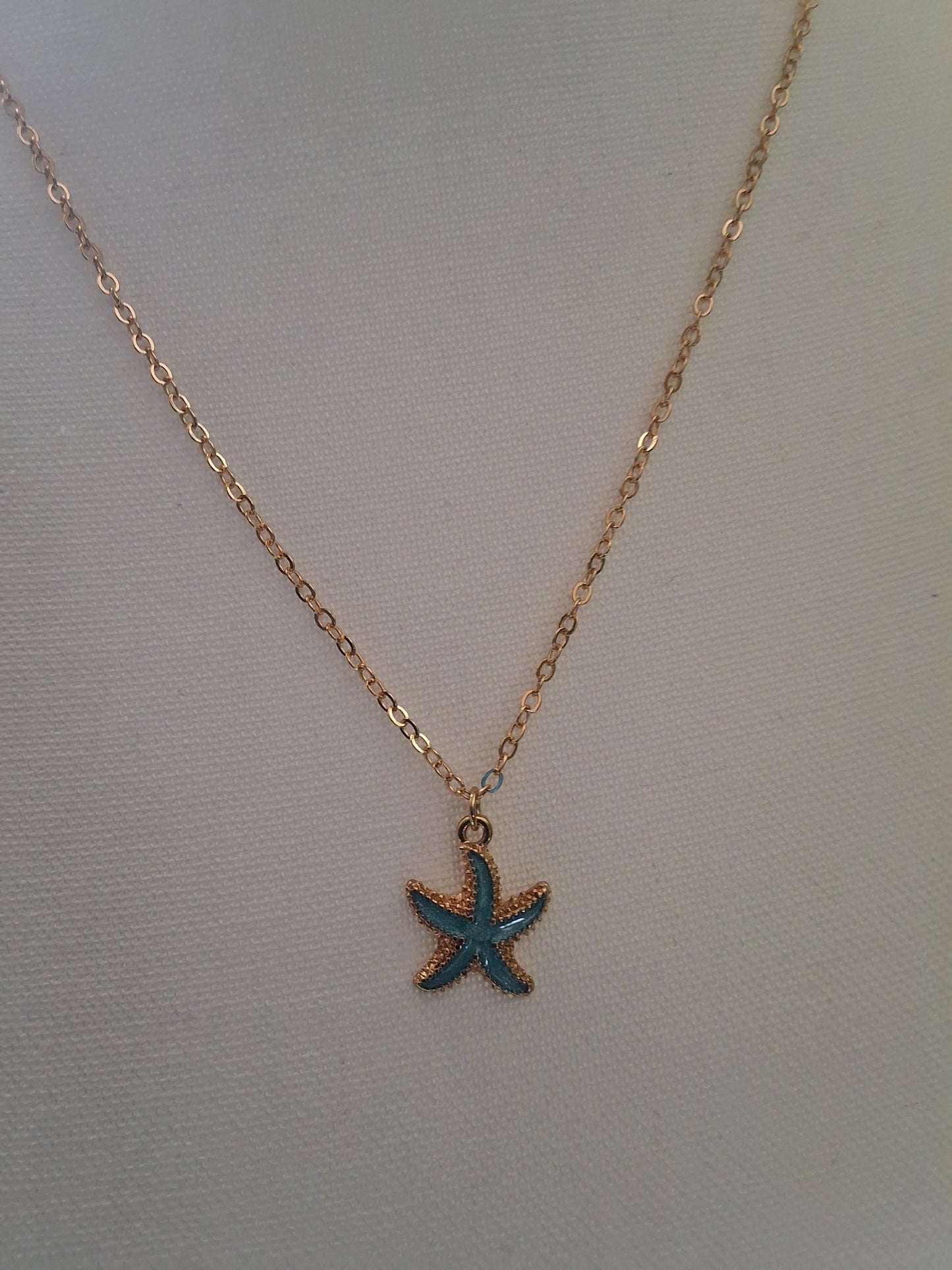 Light Blue Starfish Necklace Style # 1138