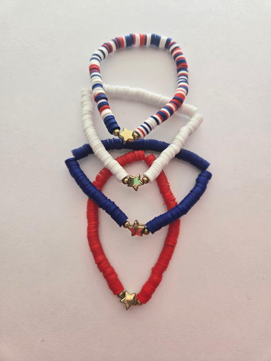 Red, White, and Blue Bracelet Set Style # 987