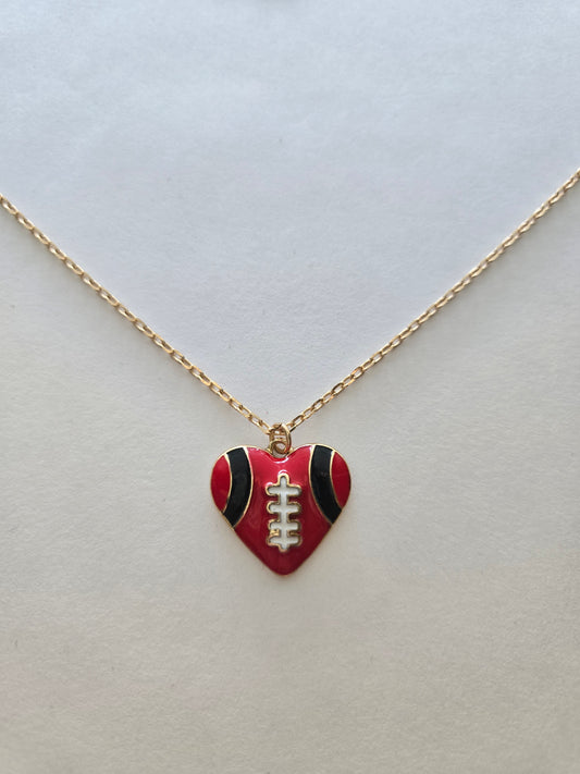 Red and Black Heart Necklace Style # 1321