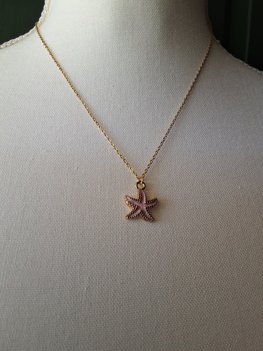 Lavender Starfish Necklace Style # 1142