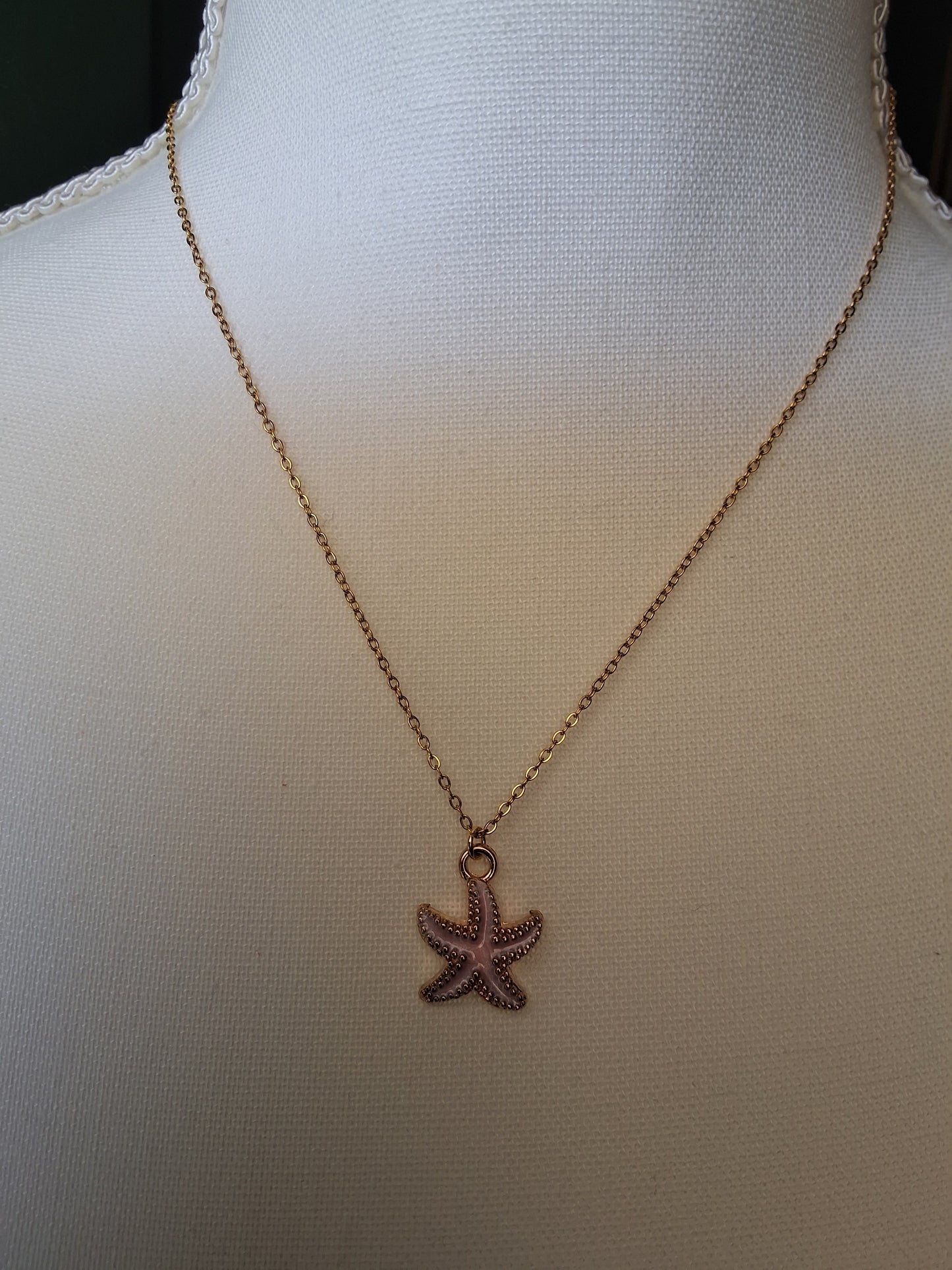 Lavender Starfish Necklace Style # 1142