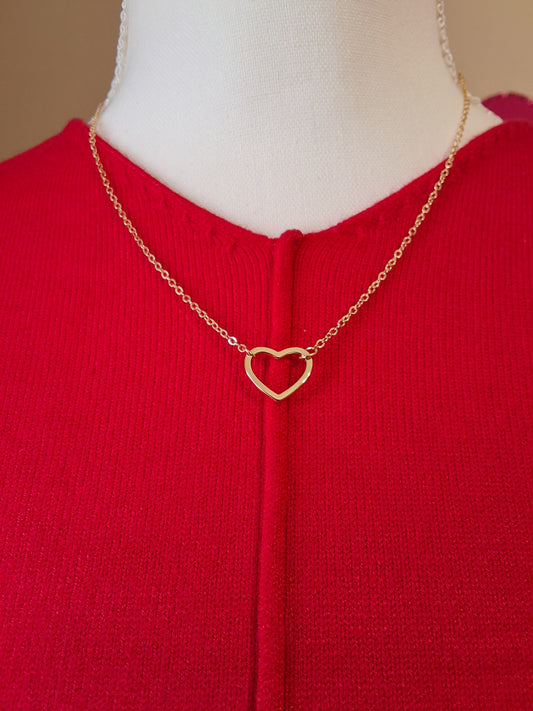 Gold Heart Necklace Style # 1219