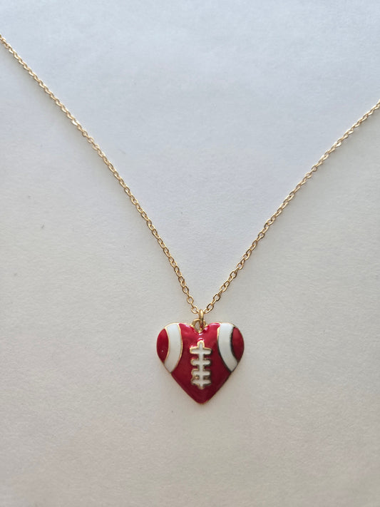 Red and White Heart Necklace Style # 1323